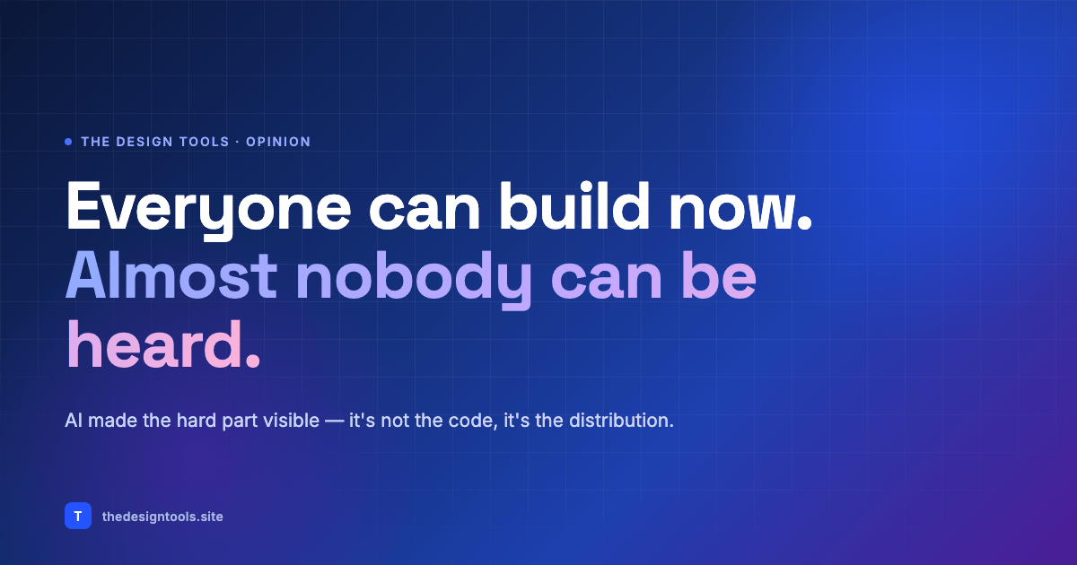 Everyone Can Build Now. Almost Nobody Can Be Heard.