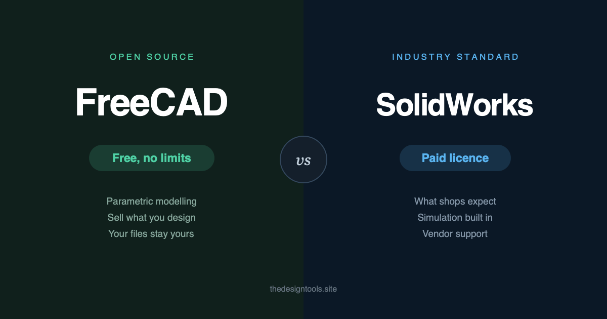 FreeCAD vs SolidWorks: What the $48 Licence Does Not Tell You