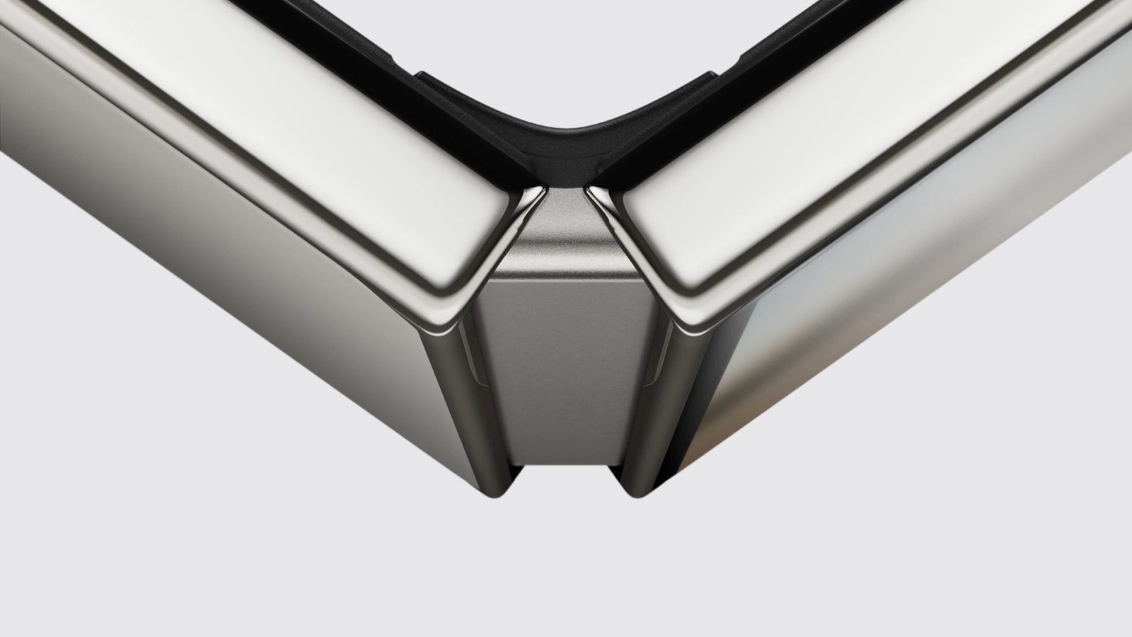 iPhone Duo precision hinge close-up titanium hinge cover industrial design