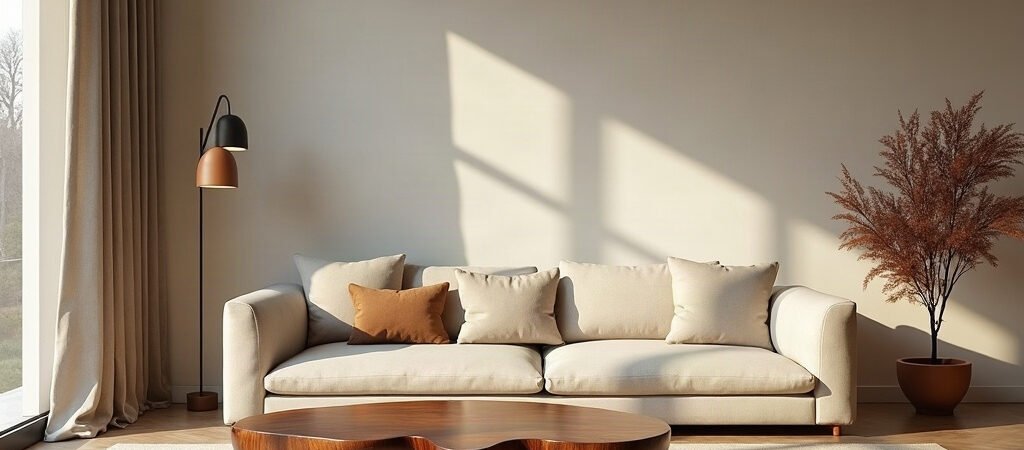Warm Minimalist Living Room