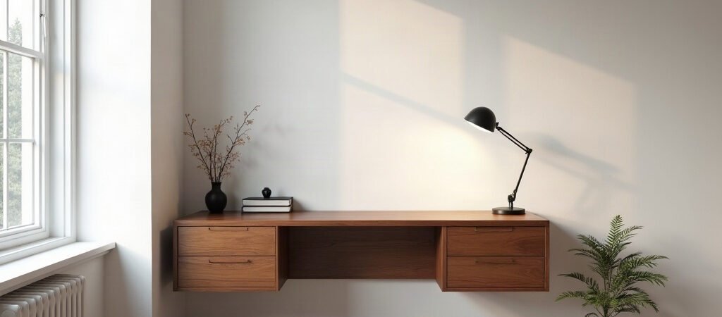 Minimalist Walnut Home Office