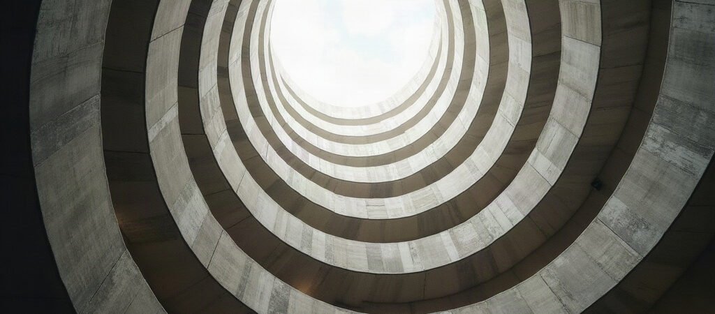 Spiral Concrete Stairwell Atrium