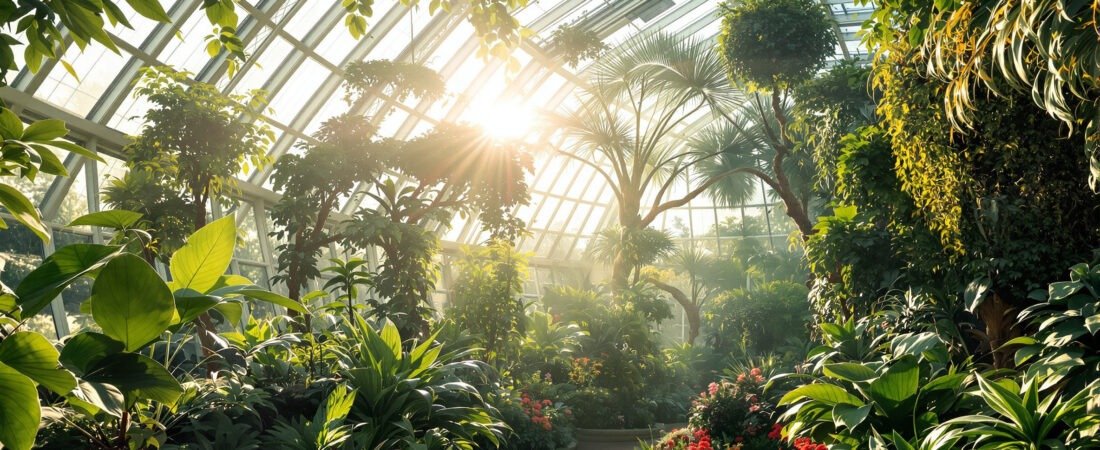 Sunlit Glass Conservatory