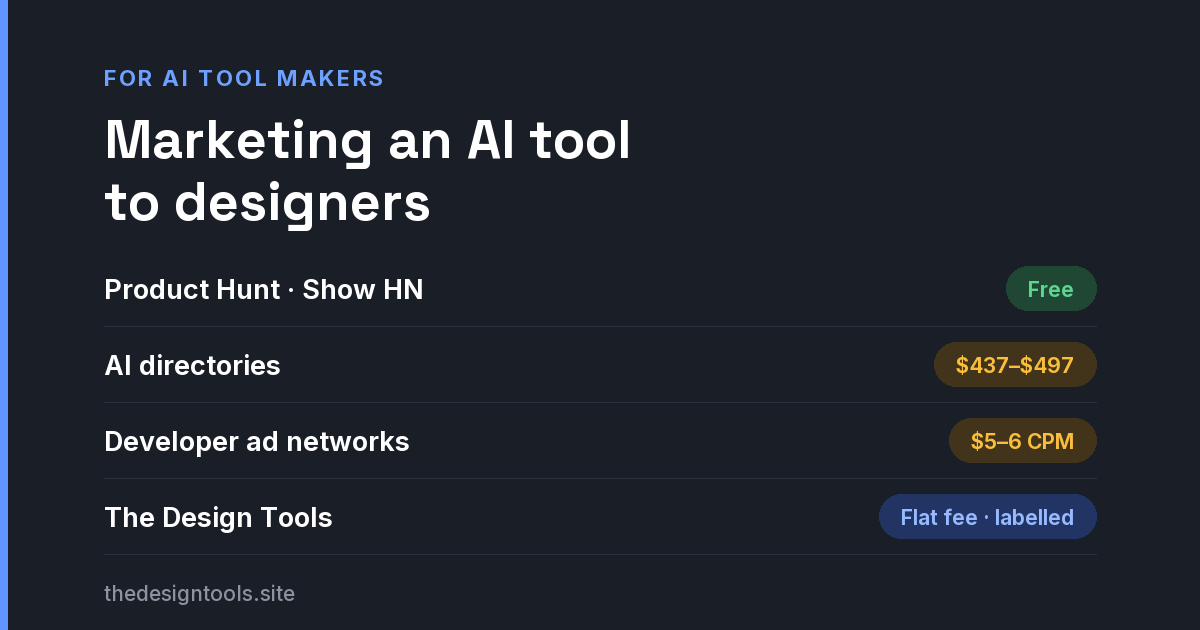 How to Market an AI Tool to Designers and Builders in 2026 (Real Costs)