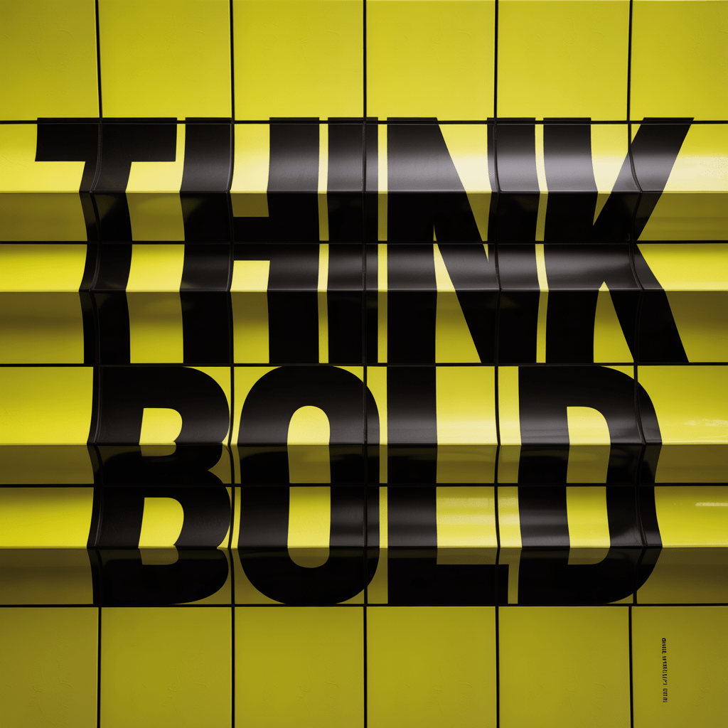Oversized condensed lettering on acid-yellow — the brutalist type revival dominating poster design right now.