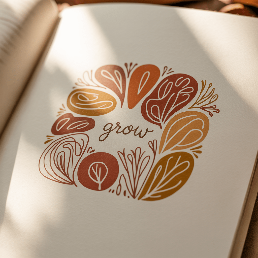 Warm, hand-drawn organic shapes — the human, imperfect counter-trend to AI-polished graphics.