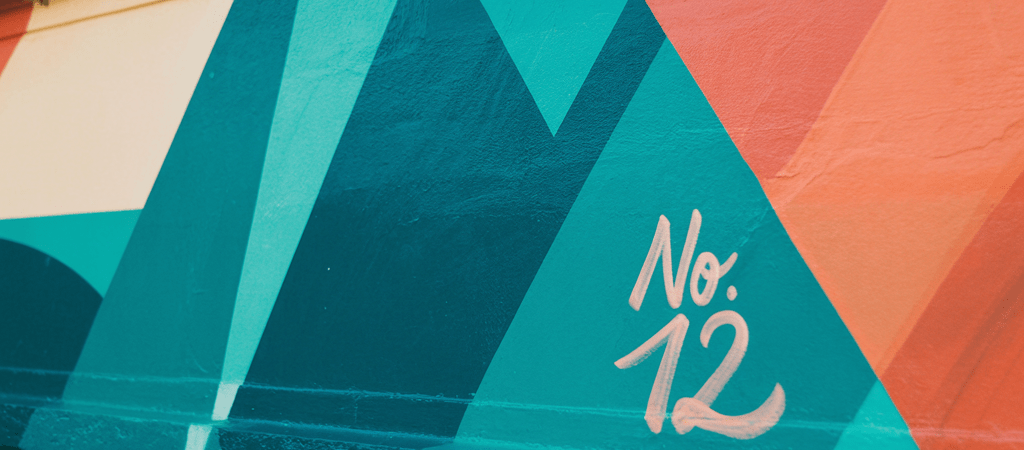 Bold Geometric Mural Detail
