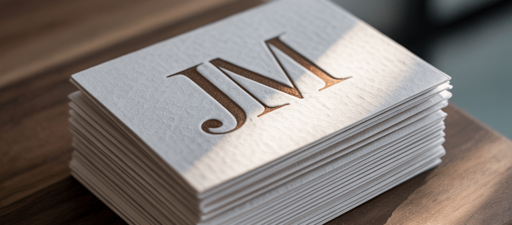 Embossed Business Card Detail
