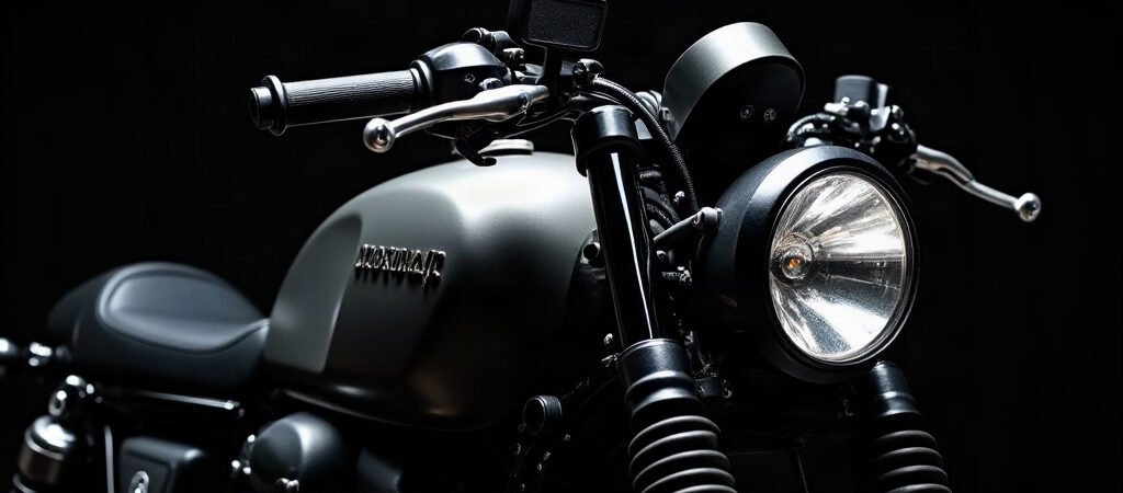 Titanium Motorcycle Tank Detail