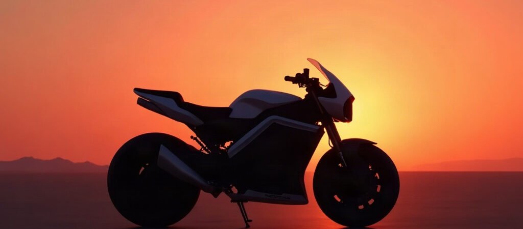 Electric Motorcycle Silhouette