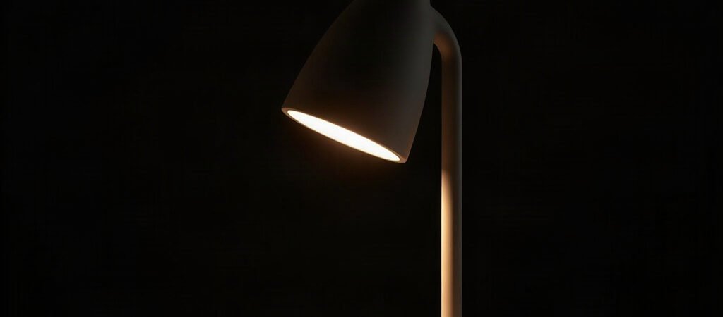Matte Ceramic Desk Lamp Glow