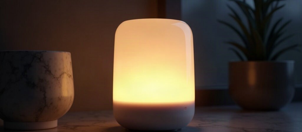 Frosted-Glass Smart Home Device