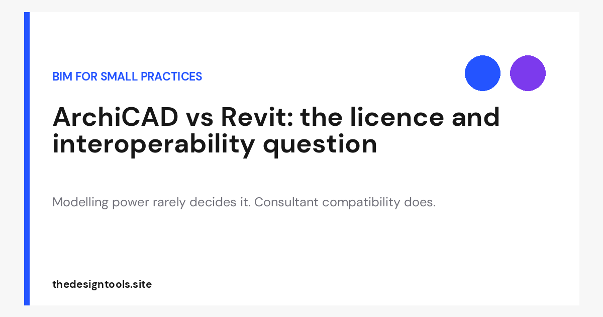 ArchiCAD vs Revit for Small Practices: The Licence and Interoperability Question