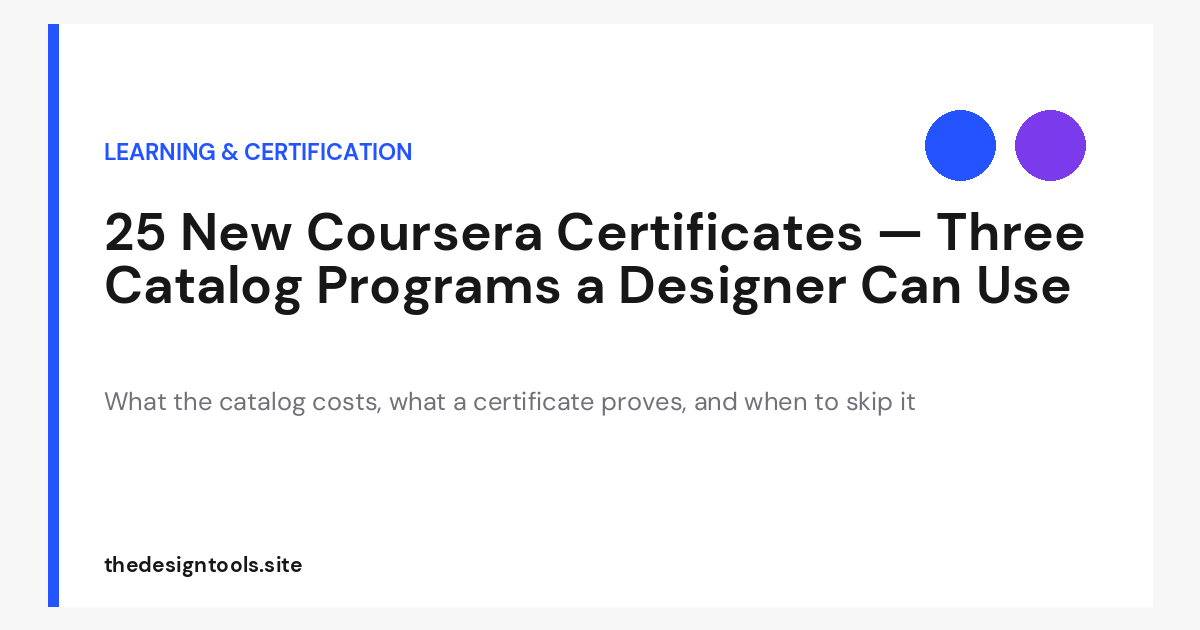 What Coursera Professional Certificates Are Worth to a Design Student