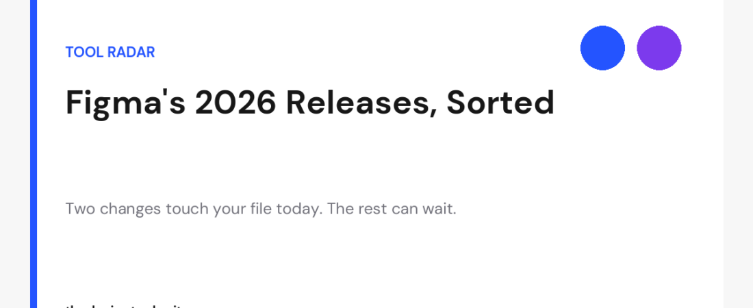 Figma’s 2026 Release Wave: What Actually Changed for Working Designers