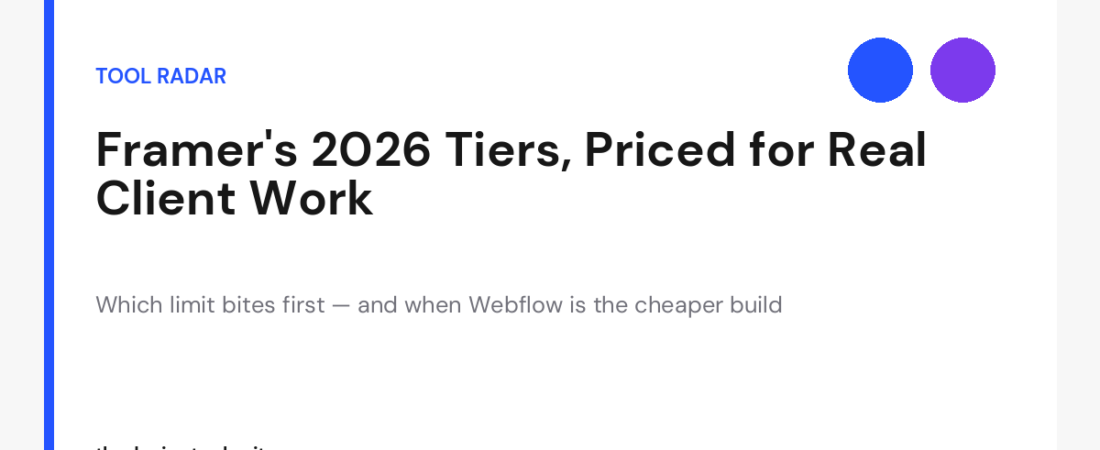 Webflow vs Framer for Freelance Site Builders in 2026