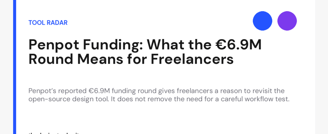 Penpot Funding: What the €6.9M Round Means for Freelancers