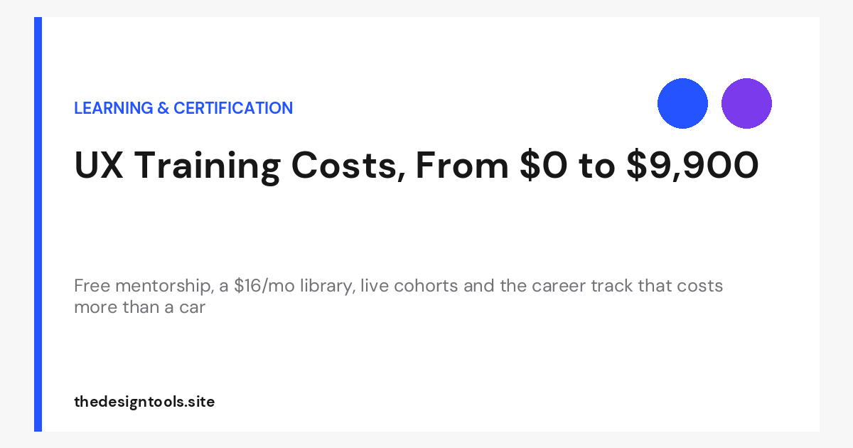 Free Mentorship vs a $9,900 Career Track: What UX Learning Actually Costs