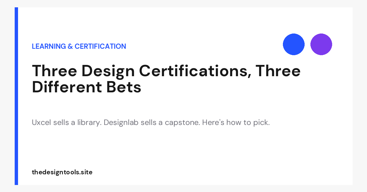 Uxcel vs Memorisely vs Designlab: Which Design Certification Is Worth Paying For in 2026