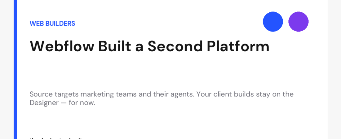 Webflow’s Source Pivot: What Agencies Should Do With Client Sites