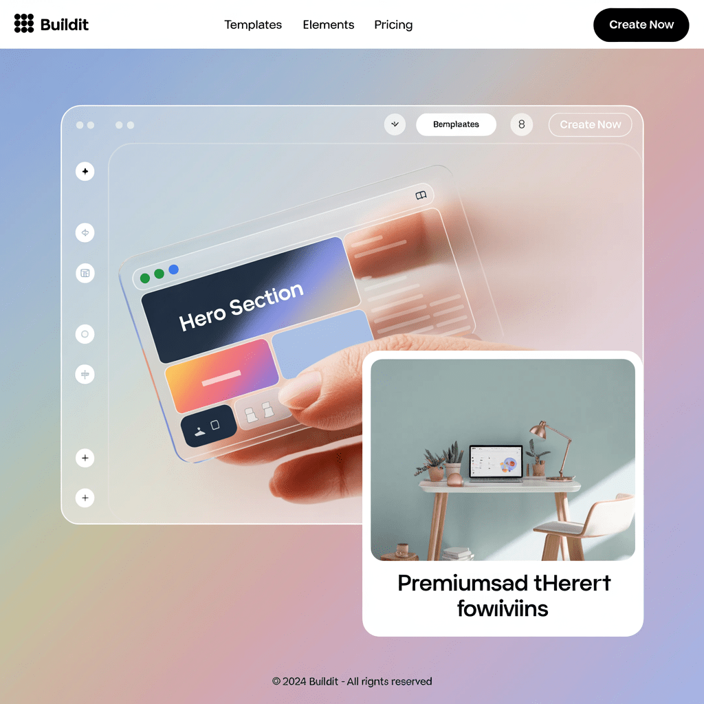 A content block mid-drag on a visual builder canvas — the core interaction behind every no-code website tool.