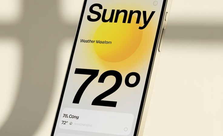 Minimal Weather App on iPhone