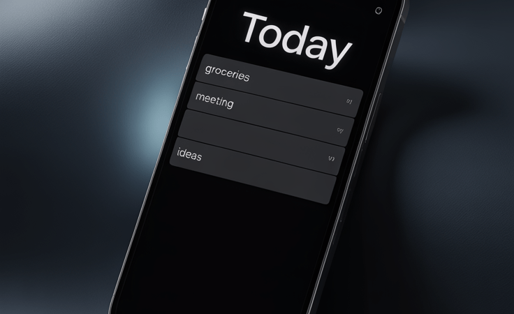 Dark Mode Notes App Interface