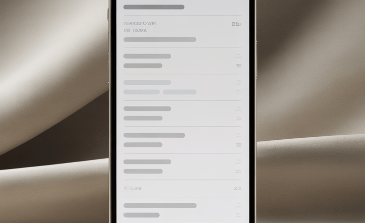 Clean iOS Settings Screen