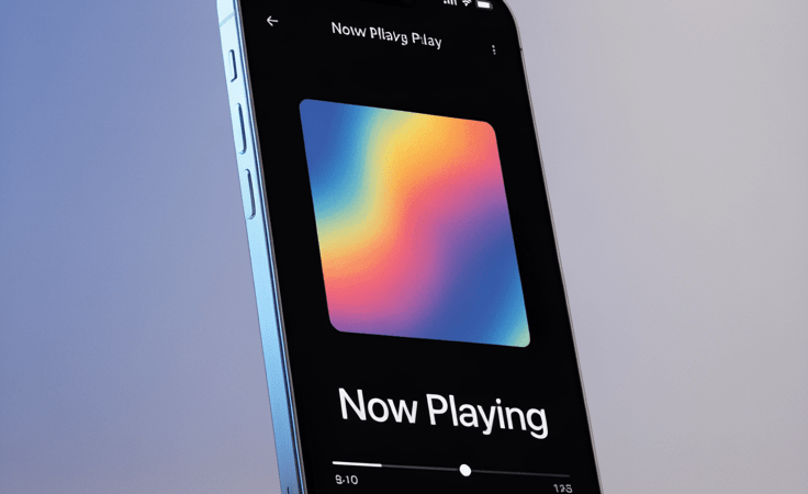 Minimal Music Player Now Playing