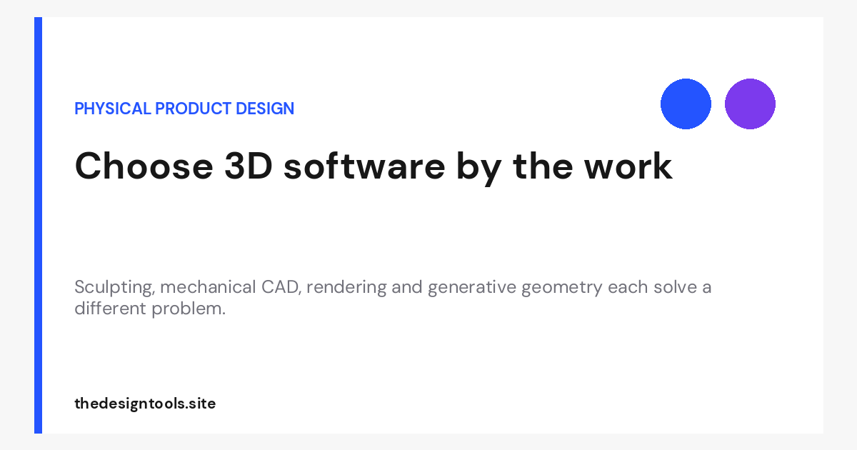 Best 3D Software for Product Design Starts With the Form