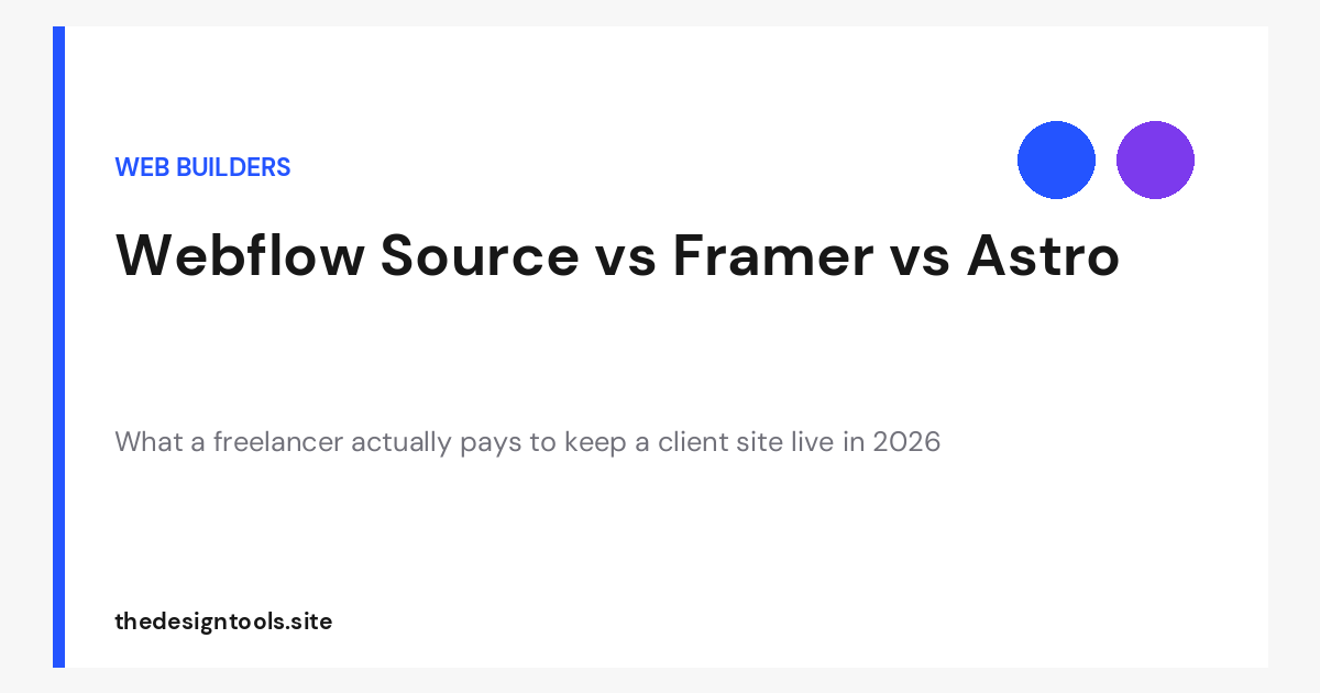 Webflow Source vs Framer vs Astro: What the 2026 Agentic-IDE Pivot Costs a Freelancer
