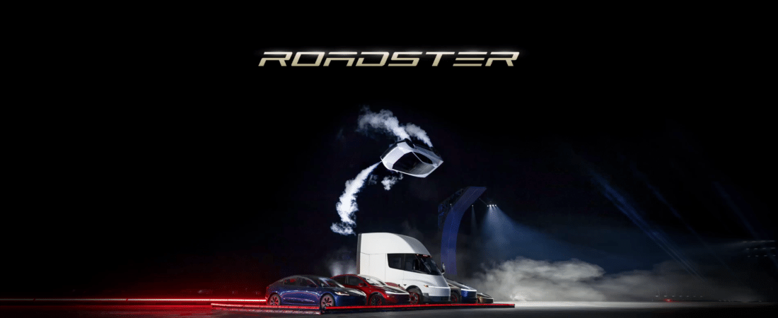 Tesla Roadster Just FLEW: 0-60 in 0.59s, Drives Upside Down, Jumps 5 Teslas